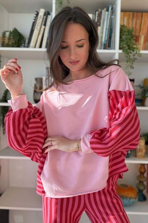 Shoreditch Slouch Sweat Hot Pink Red